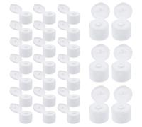 Bouchon de Bouteille de Sport Plastique 50 Pièces, 30mm à Tirer | Capuchon de Remplacement pour Bouteille D’eau Minérale, Étanchéité Fiable, Usage Pratique, Format Blanc