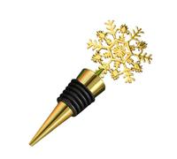 Bouchon de bouteille de vin - 10,8 x 4 cm - Couvercle hermétique élégant - Motif flocon de neige - Construction en réutilisable - Finition brillante - Utilisation pour restaurants, maisons