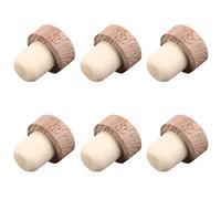 Bouchon de Bouteille de Vin 29mm Lot de 6 Beige en Bois | Joint Hermétique, Conserve le Goût du Vin, Facile à Nettoyer, Ne Se Déforme Pas