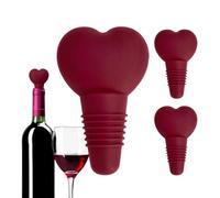 Bouchon de bouteille de vin - 3 pièces de réservoir de vin en forme de cœur | Bouchon de bouteille,Convient pour les vacances, les fêtes, les mariages, le restaurant et le bar Salle à manger et la