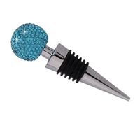 Bouchon de Bouteille de Vin Boule Diamant Bleu en Alliage de Zinc | Insert et Retrait Faciles, Finition Strass, pour Bouteille de Vin Soja, Restaurant et Bar