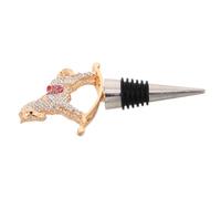 Bouchon de Bouteille de Vin Cheval à Strass, Acier Inoxydable | Étanche et Réutilisable, Compatible Bouteille de Boisson et Whisky, Finition Or, pour Fête et Extérieur