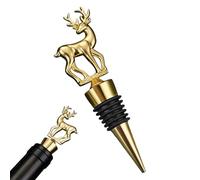 Bouchon de bouteille de vin de cerf - Scellant à vin en de cerf festif, conception résistante aux fuites, artisanat décoratif en résine, utilisation de boissons de cuisine de bar à domicile, sto