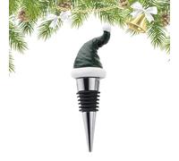 Bouchon de bouteille de vin de Noël - Bouchon de bouteille de vin réutilisable et étanche avec chapeau de Père Noël | Décorations de Noël pour les fêtes de fin d'année | Bouchon en liège festif pour