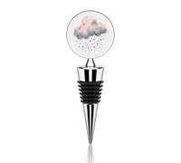 Bouchon de bouteille de vin décoratif en métal avec étoiles et nuages, élégant, réutilisable, anti-fuite, pour cadeaux, bar, vacances, fête, mariage