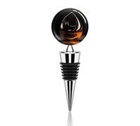 Bouchon de bouteille de vin décoratif en métal élégant, réutilisable, anti-fuite, orange, ornement abstrait pour cadeaux, bar, vacances, fête, mariage