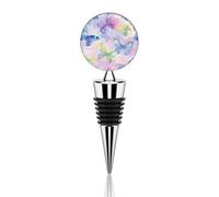 Bouchon de bouteille de vin décoratif réutilisable avec motif papillon coloré pour bar, fête de vacances pour garder les vins frais, convient pour les bouteilles standard