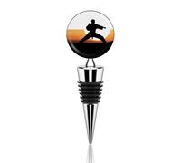 Bouchon de bouteille de vin décoratif réutilisable en forme de silhouette de karaté pour bar, fête de vacances, garde les vins frais, convient pour bouteille standard