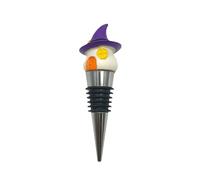 Bouchon de bouteille de vin d'Halloween en métal et résine avec motif citrouilles pour décoration de fête (B, One Size)