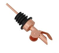 Bouchon de bouteille de vin en acier inoxydable avec bec verseur anti-fuite pour bouteilles d'huile d'olive, vinaigre, whisky, liqueur - Bec verseur lesté or rose de 12 cm pour col de 1,8 à 2 cm