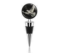 Bouchon de bouteille de vin en acier inoxydable avec motif étoile d'oiseau, fermeture hermétique, réutilisable, étanche, garde la fraîcheur, accessoires de bar pour les amateurs de vin