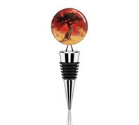 Bouchon de bouteille de vin en acier inoxydable motif arbre de vie avec joint hermétique, réutilisable, garde la fraîcheur, étanche pour bar, mariage, cuisine