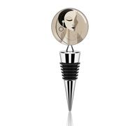 Bouchon de bouteille de vin en acier inoxydable pour visage et boucles d'oreilles, joint hermétique, réutilisable, garde le vin frais, bouchon de bouteille mignon étanche pour bar, cuisine, mariage