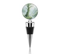 Bouchon de bouteille de vin en acier inoxydable vert arbre de vie avec joint hermétique, réutilisable, garde la fraîcheur, étanche pour bar, mariage, cuisine