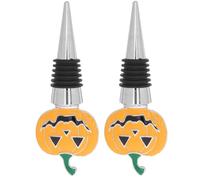 Bouchon de Bouteille de Vin en Alliage de Zinc 2 Pièces | Conservation Hermétique, Opération Manuelle Simple, Accessoires de Fête, Célébration Halloween