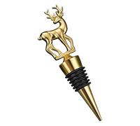 Bouchon de bouteille de vin en forme de cerf - 11,4 x 3,5 cm, de zinc durable | Bouchon de champagne réutilisable, élégant et luxueux, idéal pour la maison, le bar ou le restaurant.