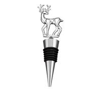 Bouchon de bouteille de vin en forme de cerf - Joint de boisson festif, fermeture de boisson de vacances | Accessoire élégant sur le thème du bois de cerf avec base en silicone, aide à la décoration