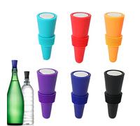 Bouchon de bouteille de vin en silicone souple avec poignée sur le dessus - Bouchon conique pour conserver la saveur du vin, du champagne et du Keloc