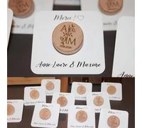 Bouchon de bouteille de vin personnalisé avec carte de remerciement, cadeau de mariage pour les invités, bouchon de bouteille en liège, article pour fête de mariage Cork Stopper Set