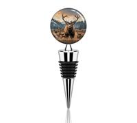 Bouchon de bouteille de vin réutilisable en alliage de zinc pour la chasse à la faune, cerf, ours, élan, bouchon de bouteille de vin, accessoire de vin, cadeau pour bar, fête, mariage