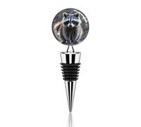 Bouchon de bouteille de vin réutilisable en forme de raton laveur, décoration en métal pour bouteilles de champagne, liqueur et huile, mariage, Noël, fête, bar