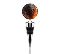 Bouchon de bouteille de vin réutilisable motif loup sauvage dans le feu, bouchon de bouteille de vin décoratif, bouchon de bouteille de champagne amusant élégant et durable, parfait pour les fêtes et