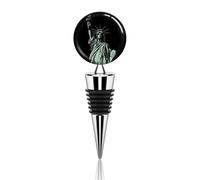 Bouchon de bouteille de vin réutilisable motif statue de la Liberté en métal décoratif pour bouteilles de champagne, liqueur et huile, mariage, Noël, fête, bar