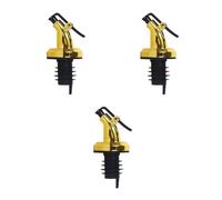 Bouchon de bouteille d'huile, bouchon de verrouillage, joint anti-fuite, buse de pulvérisation, bouchon de bouteille d'huile, distributeur de liqueur, verseur de vin, Gadgets 1 à 5 pièces(3PCS Gold)