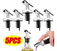 Bouchon de bouteille d'huile, bouchon de verrouillage, joint anti-fuite, buse de pulvérisation, bouchon de bouteille d'huile, distributeur d'alcool, verseur de vin, Gadgets, 1 à 5 pièces 5PCS