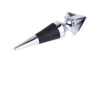 Bouchon de Bouteille Étoile en Métal et Silicone, Argenté Décoratif | Scellage des Bouteilles de Vin, Structure Simple, Nettoyage Facile, Usage Pratique, Finition Argentée, Forme Étoilée