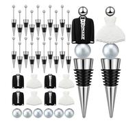Bouchon de bouteille festif en perles pour mariages, fêtes et toutes les occasions de bonheur, pour créer des ambiances festives, bouteilles en verre gazéifiées