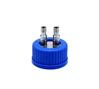 Bouchon de bouteille GL45 à visser - Double trou - Large | Couvercle de raccordement de laboratoire pour ensemble de tuyau de réservoir