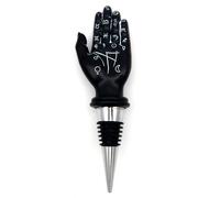 Bouchon de bouteille Main Mantra Paume de Main Tarot Puckator Noir 8x4,5x2,5 cm