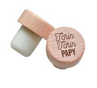 Bouchon de Bouteille Personnalisé en Bois - Gravé Tchin Tchin Papy | Accessoire Vin| Cadeau Original fête des grand-pères, noël, anniversaire homme