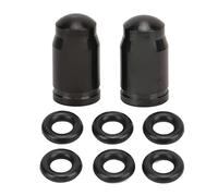 Bouchon de buse d'air SIWOTED en alliage de titane, propriété mécanique, pneu de vélo, bouchon de Valve américain anti-poussière (Noire)