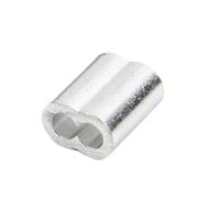 Bouchon de câble en aluminium, manchon de corde à sertir, Clip de fixation de manchon de sertissage de fil, embouts de fil en forme de 8, verrouillage de cordon, 10 à 50 pièces(50Pcs M2.5)
