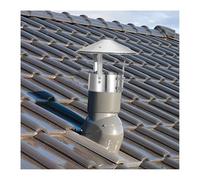 Bouchon de capot de cheminée - 10 cm - Couvercle de tuyau d'évacuation résistant aux intempéries - Protection contre la pluie et la neige pour une ventilation optimale de la cheminée