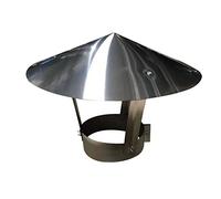 Bouchon de capot de cheminée en acier inoxydable, anti-courants d'air, couvercle d'échappement pour tuyau de poêle, 16 cm