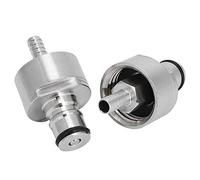 Bouchon de carbonatation, bouchons de bouteille en métal, 2 bouchons de carbonatation en acier inoxydable avec verrouillage à bille cannelé de 5/16 po, adaptés aux bouteilles PET