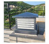 Bouchon de cheminée d'extérieur en alliage d'aluminium, 50,8 x 50,8 cm, couverture d'aération de toit de villa, persienne carrée moderne pour protection de conduit, capot pour drainage et ventilation