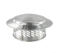 Bouchon de cheminée en acier inoxydable 304 pour grille d'aération de toit et tuyau de conduit, gamme de tailles de 80 mm-200 mm, protection contre les intempéries et les débris (200 mm)