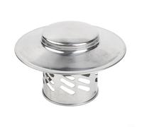 Bouchon de cheminée en acier inoxydable 304 pour grille d'aération de toit et tuyau de conduit, gamme de tailles de 80 mm-200 mm, protection contre les intempéries et les débris (80 mm)