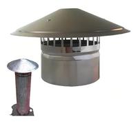 Bouchon de cheminée en acier inoxydable avec protection contre les oiseaux, couvercle d'aération, chapeau de pluie et de neige pour échappement de maison, conduit de cuisine