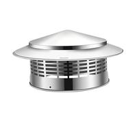 Bouchon de cheminée en acier inoxydable de 8 pouces, Couvercle conduit en mesh protection contre la pluie ronde pour évent toit, cheminée Publier pouce pour extérieure, prot