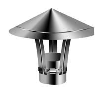 Bouchon de cheminée en acier inoxydable pour conduit de cheminée de 80 mm et housse de pluie avec grille d'aération fraîche, solution d'échappement résistante aux intempéries pour systèmes de