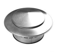 Bouchon de cheminée en acier inoxydable pour toit ou mur extérieur | Construction en acier inoxydable 304, hotte de ventilation résistante aux intempéries | Sortie d'air frais et couvercle de conduit