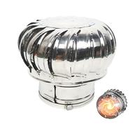 Bouchon de cheminée rotatif (3 à 23,6 pouces), couvercle de cheminée rotatif en acier inoxydable 201, couvercle de protection pour tuyau de poêle, grille d'aération sans raccordement électrique pour