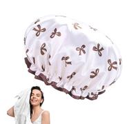 Bouchon de cheveux de douche, bonnet de douche pour femmes | Chapeau à cheveux Reutilisable Couverture de tête à double couche - Accessoires de capot de bain élastique épais pour le spa, soins du visa