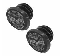 Bouchon de cintre vtt switch skull noir-gris (sur carte par 2)