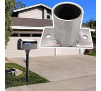 Bouchon de clôture solaire rond sécurisé pour installation de poteau d'éclairage dans le béton - Décoration extérieure facile à installer Idéal pour l'éclairage de jardin, de terrasse et de cour